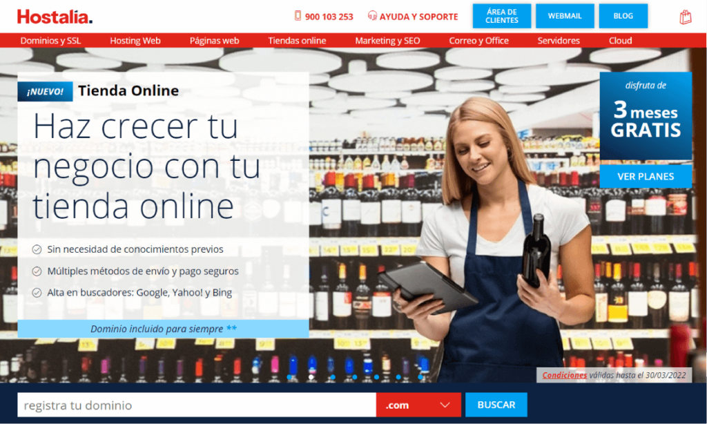 Hostalia hosting web