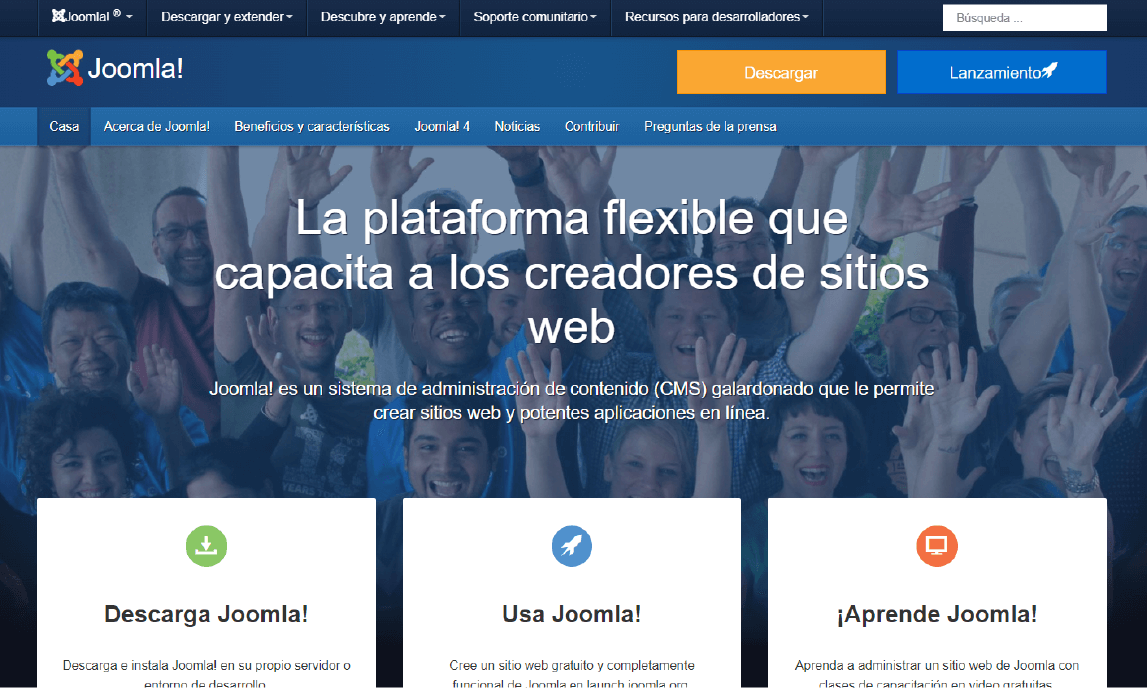 joomla plataforma creacion paginas web