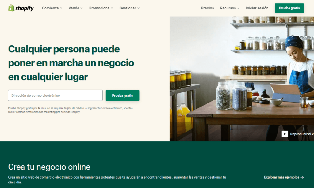 Shopify crear negocio online
