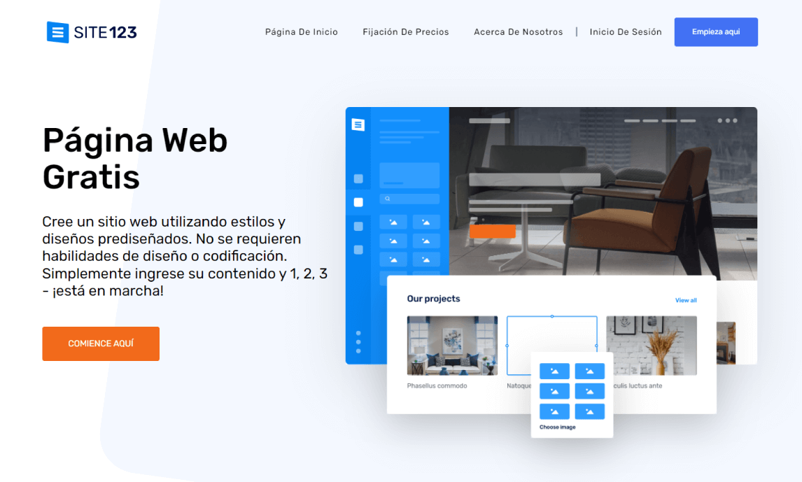 site123 crear pagina web gratis