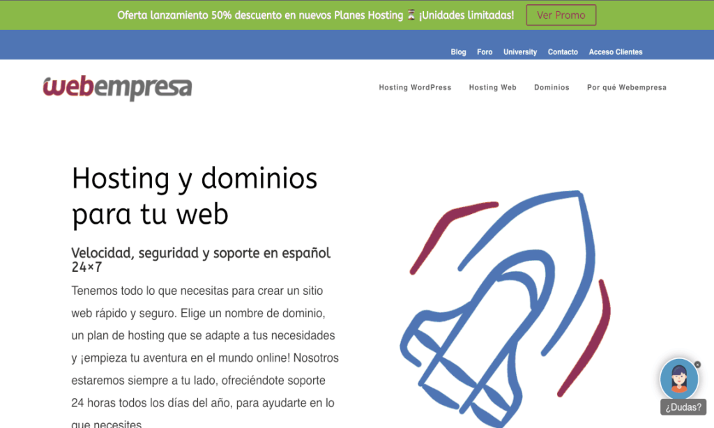 Webempresa hosting y dominios web