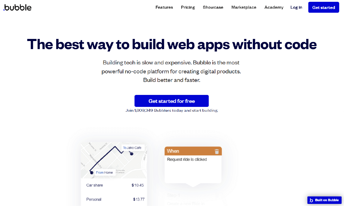 BUBBLE crear app