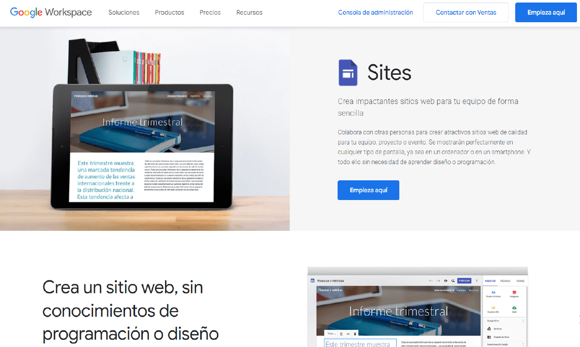 GOOGLE SITE crear pagina web