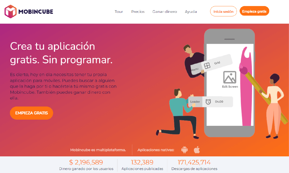 MOBINCUBE crear app