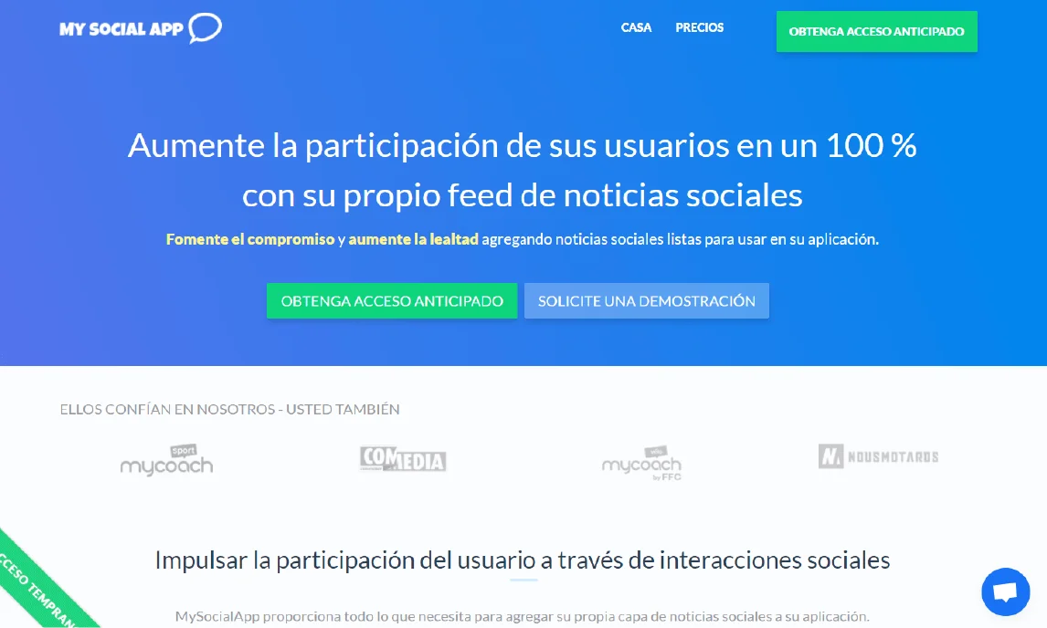 MYSOCIALAPP crear app