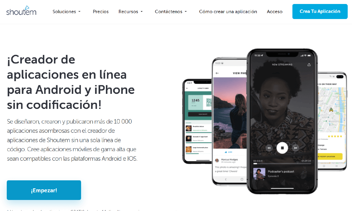 SHOUTEM crear app