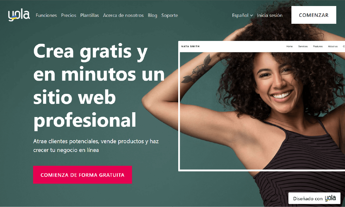 YOLA crear pagina web